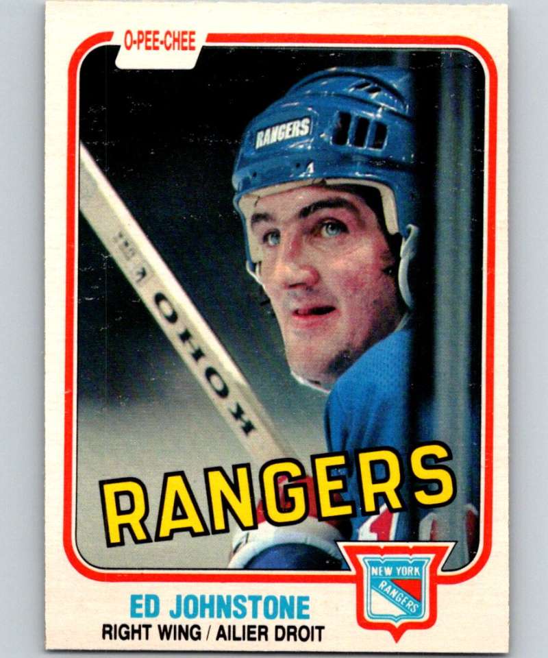 1981-82 O-Pee-Chee #226 Ed Johnstone NY Rangers 6519