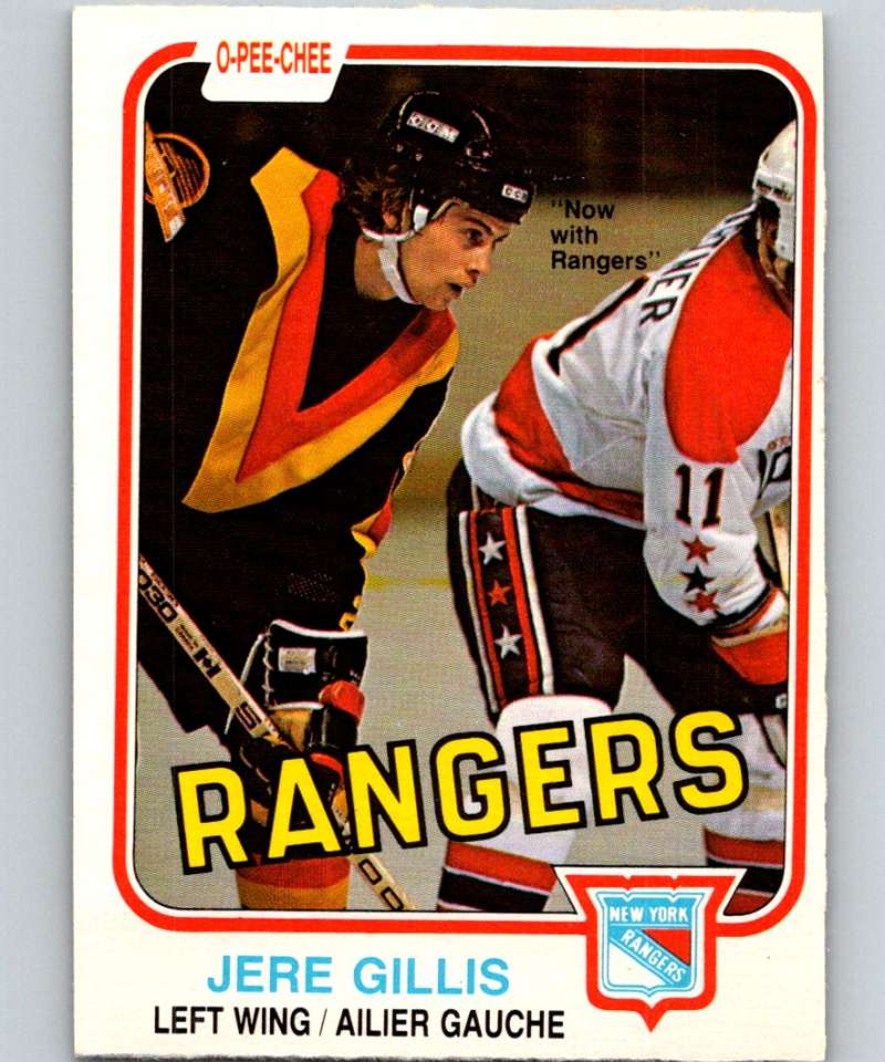 1981-82 O-Pee-Chee #232 Jere Gillis NY Rangers 6525