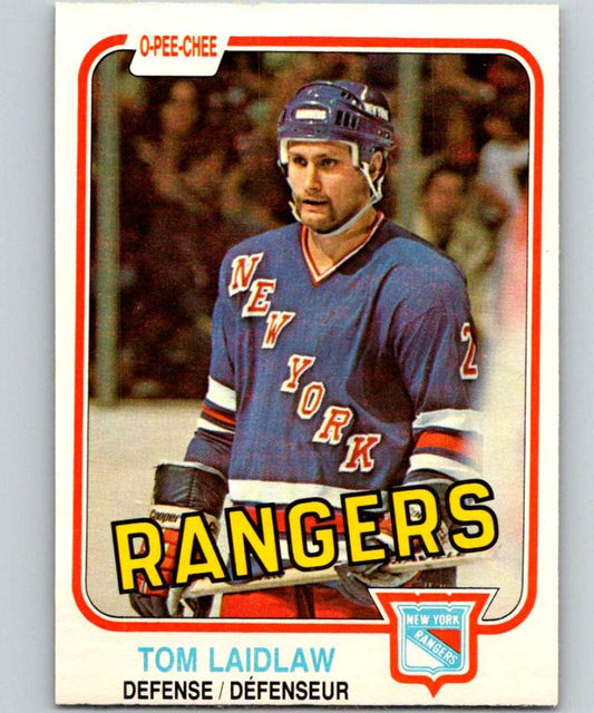 1981-82 O-Pee-Chee #234 Tom Laidlaw RC Rookie NY Rangers 6527