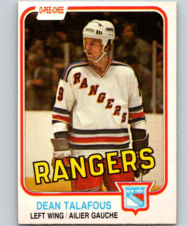 1981-82 O-Pee-Chee #235 Dean Talafous NY Rangers 6528
