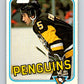 1981-82 O-Pee-Chee #261 Mario Faubert Penguins 6554