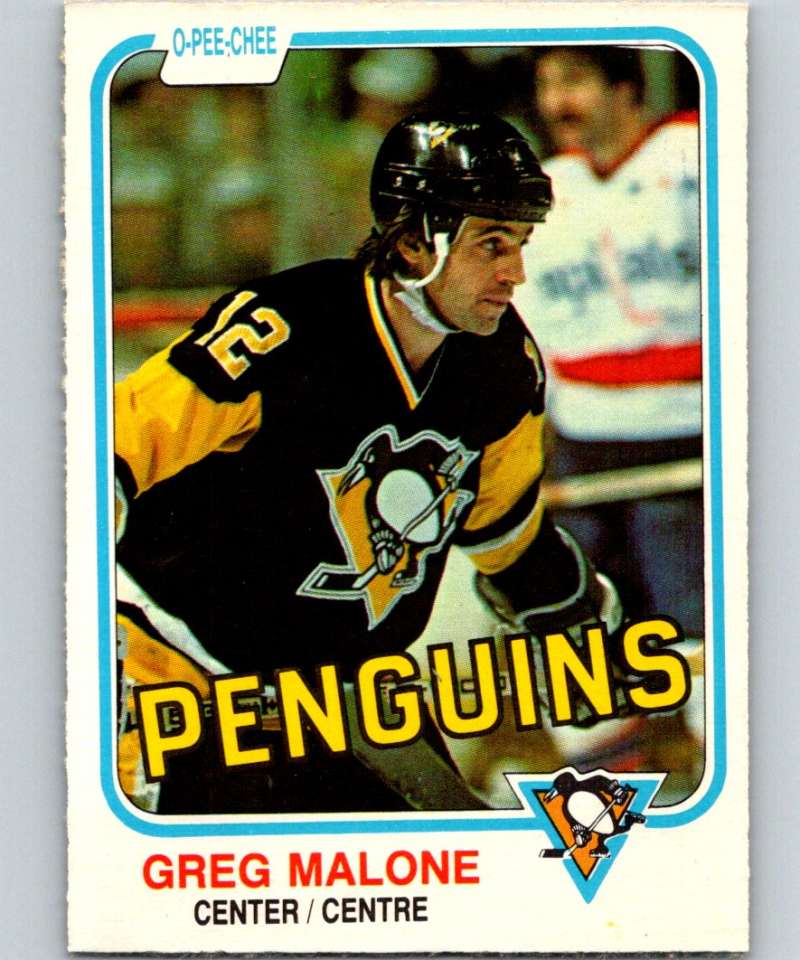 1981-82 O-Pee-Chee #264 Greg Malone Penguins 6557