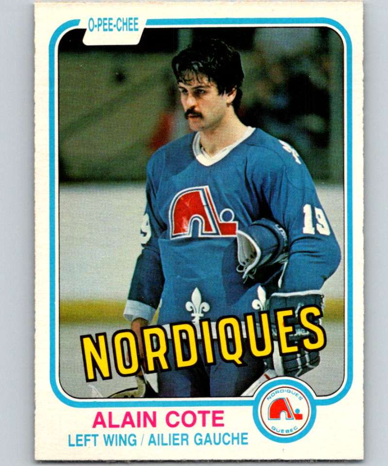 1981-82 O-Pee-Chee #272 Alain Cote Nordiques 6565
