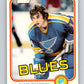 1981-82 O-Pee-Chee #291 Blair Chapman Blues 6584