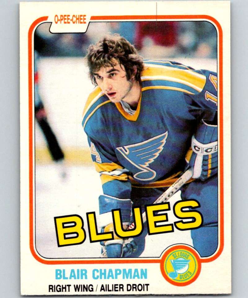 1981-82 O-Pee-Chee #291 Blair Chapman Blues 6584