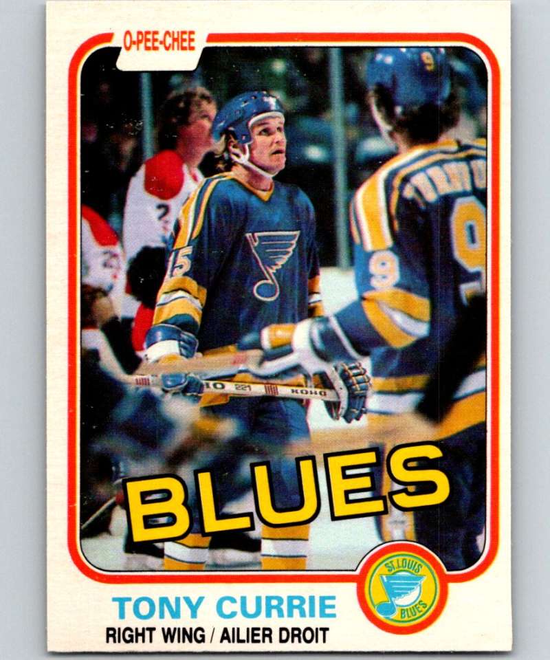 1981-82 O-Pee-Chee #292 Tony Currie Blues 6585