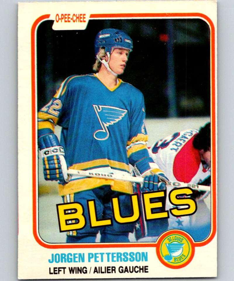 1981-82 O-Pee-Chee #296 Jorgen Pettersson RC Rookie Blues 6589