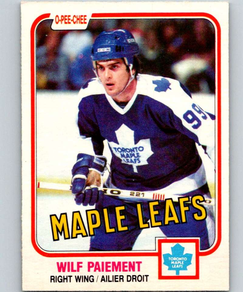 1981-82 O-Pee-Chee #306 Wilf Paiement Maple Leafs 6599