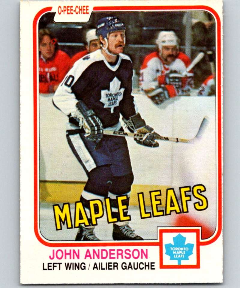 1981-82 O-Pee-Chee #313 John Anderson Maple Leafs 6606