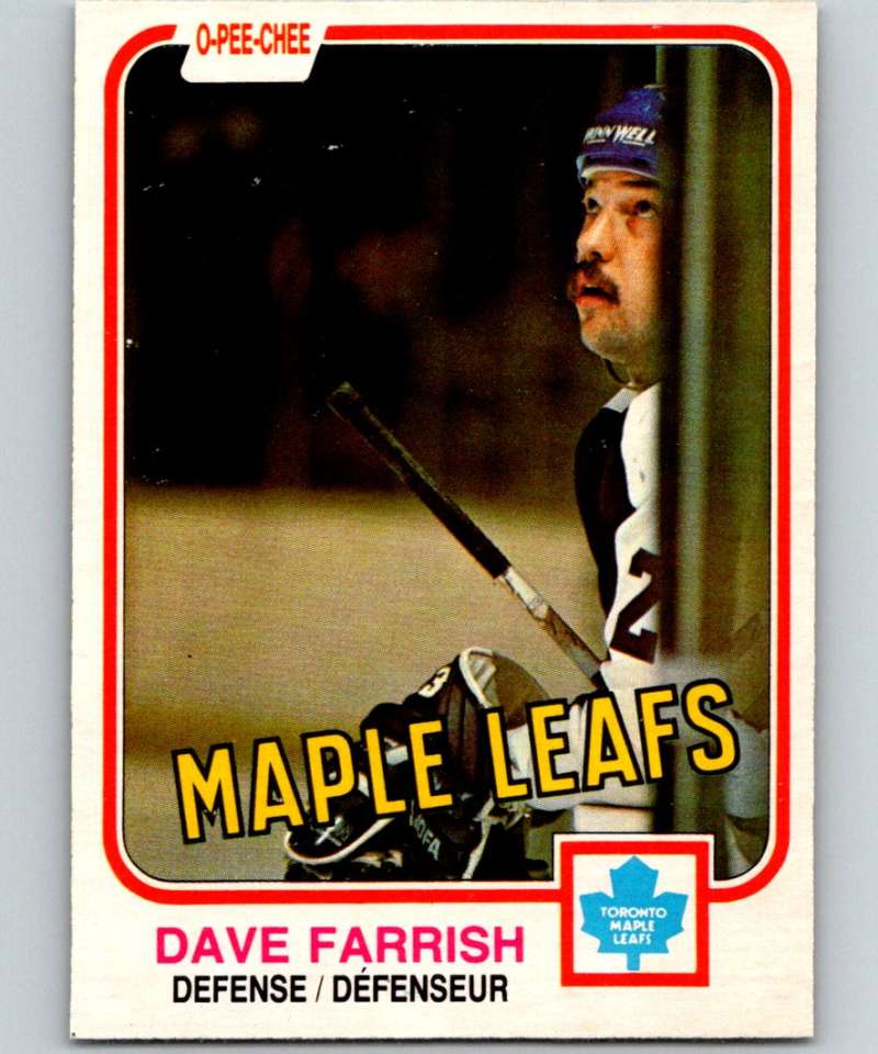 1981-82 O-Pee-Chee #317 Dave Farrish Maple Leafs 6610