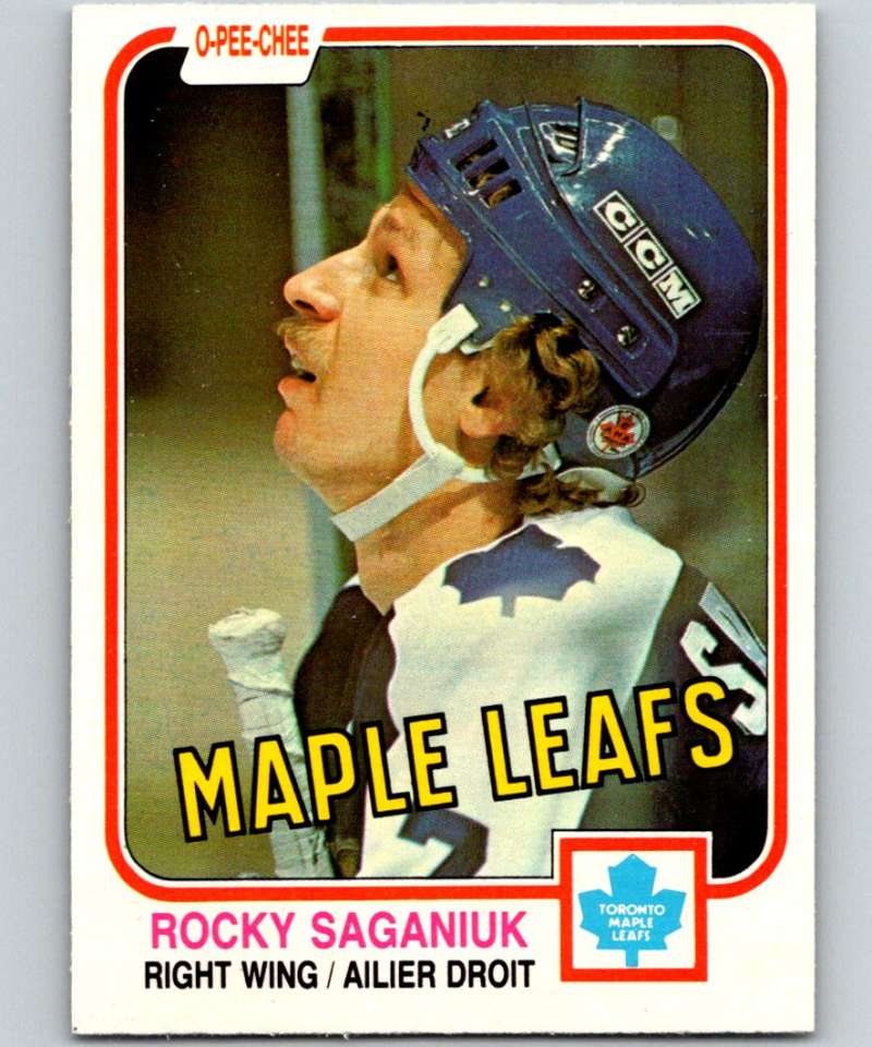 1981-82 O-Pee-Chee #323 Rocky Saganiuk Maple Leafs 6616