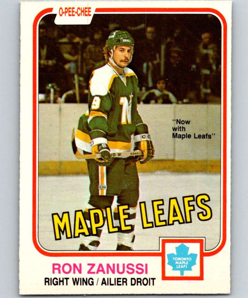 1981-82 O-Pee-Chee #325 Ron Zanussi Maple Leafs 6618