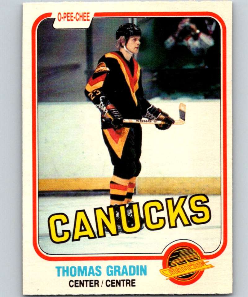 1981-82 O-Pee-Chee #327 Thomas Gradin Canucks 6620