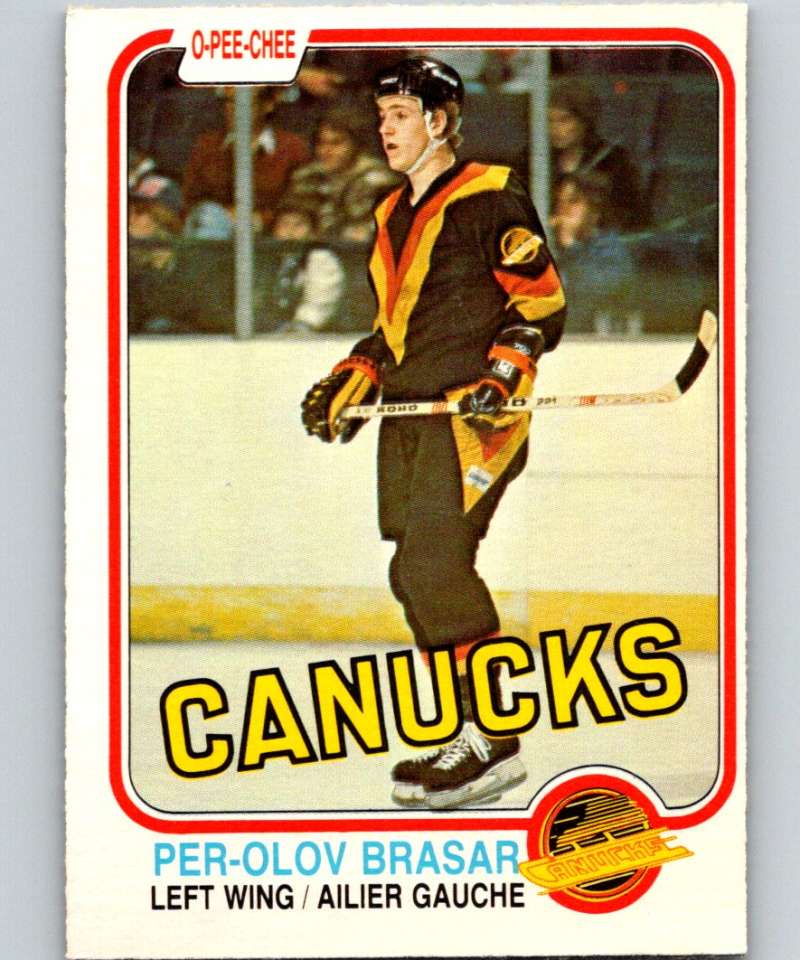 1981-82 O-Pee-Chee #330 Per-Olov Brasar Canucks UER 6623