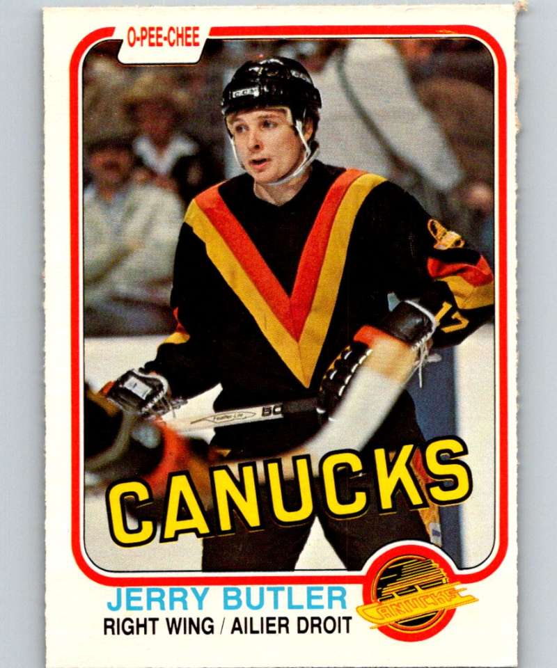 1981-82 O-Pee-Chee #332 Jerry Butler Canucks 6625