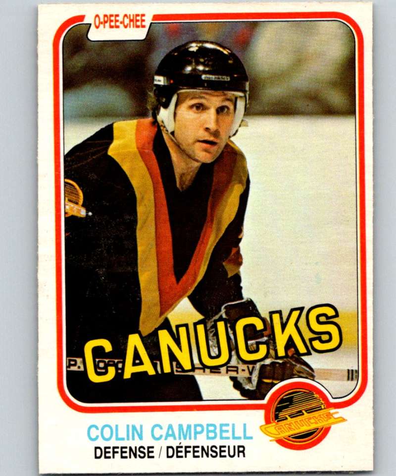 1981-82 O-Pee-Chee #333 Colin Campbell Canucks 6626