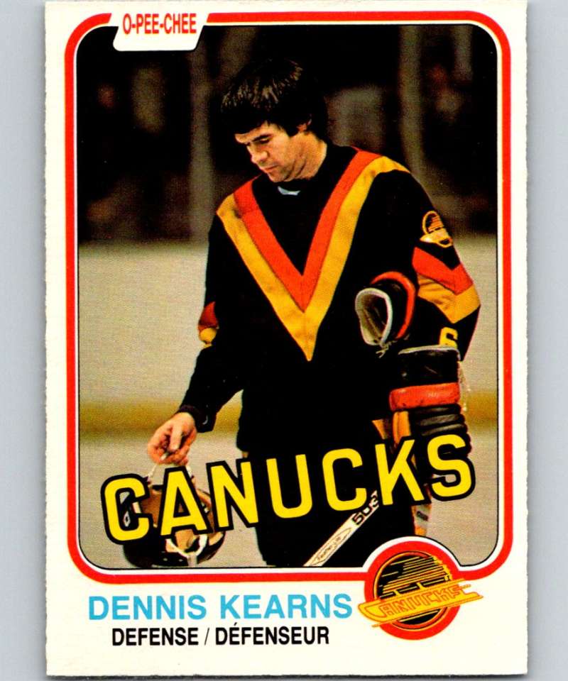 1981-82 O-Pee-Chee #337 Dennis Kearns Canucks 6630