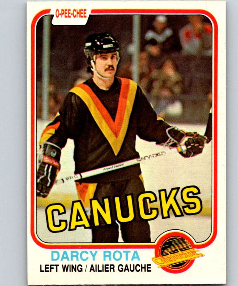 1981-82 O-Pee-Chee #343 Darcy Rota Canucks 6636
