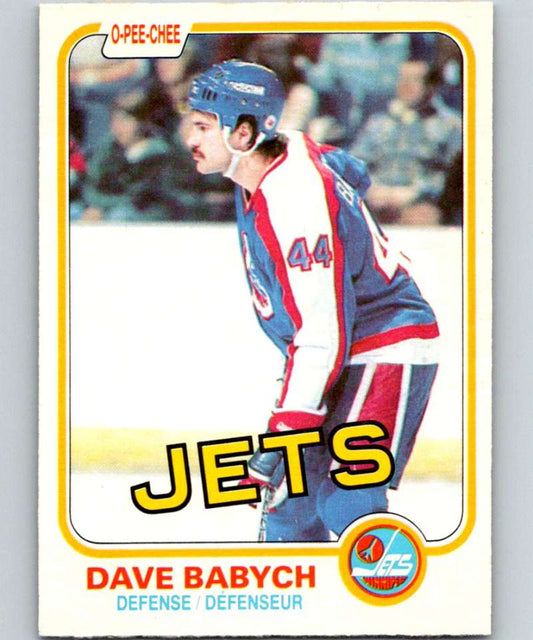 1981-82 O-Pee-Chee #358 Dave Babych RC Rookie Winn Jets 6651