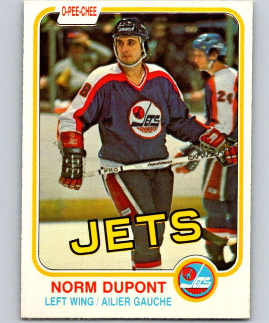 1981-82 O-Pee-Chee #363 Norm Dupont RC Rookie Winn Jets 6656
