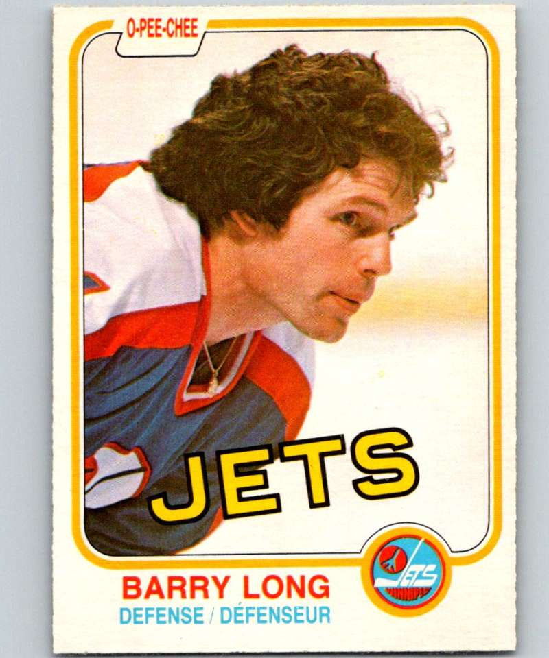1981-82 O-Pee-Chee #369 Barry Long Winn Jets 6662