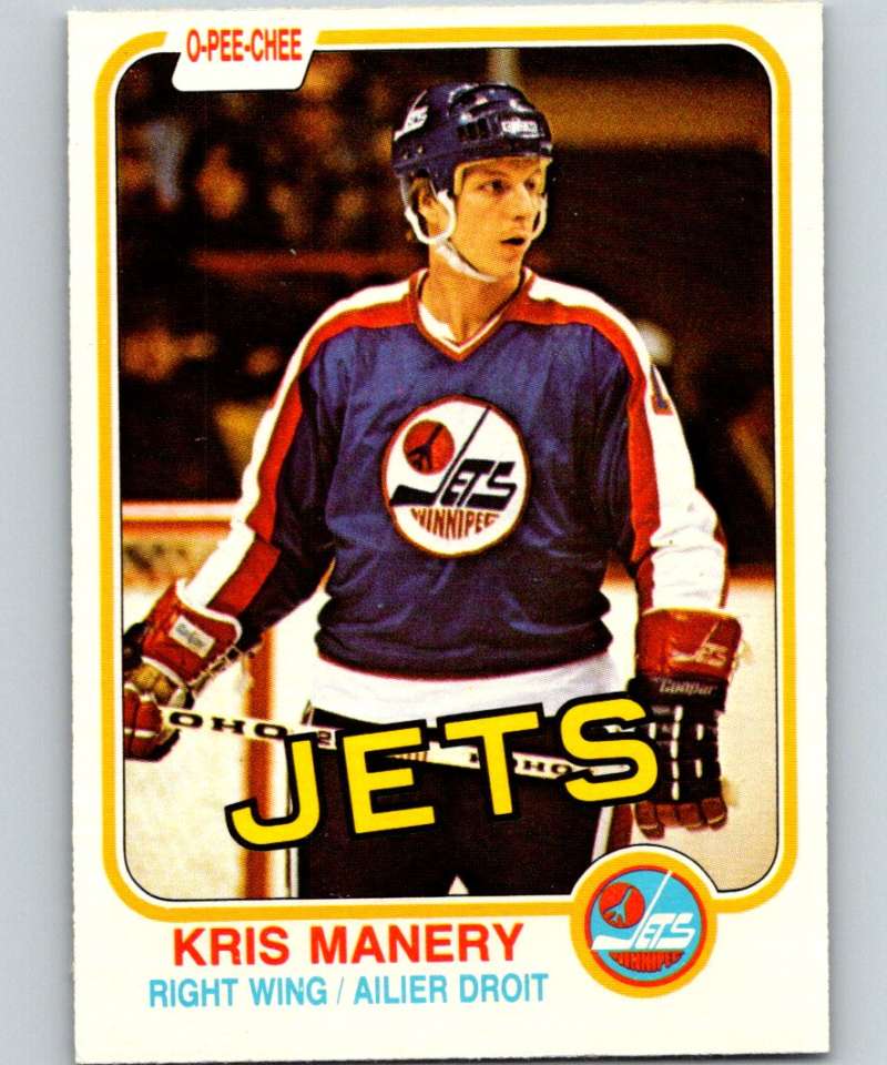 1981-82 O-Pee-Chee #371 Kris Manery Winn Jets 6664
