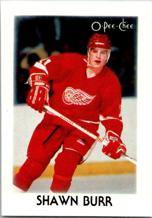 1987-88 O-Pee-Chee Minis #5 Shawn Burr Red Wings NHL 05394 Image 1