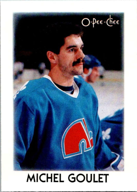 1987-88 O-Pee-Chee Minis #12 Michel Goulet Nordiques NHL 05401 Image 1