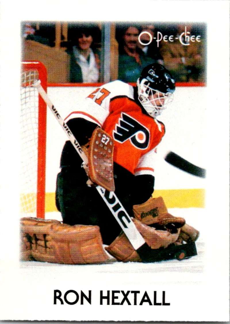 1987-88 O-Pee-Chee Minis #16 Ron Hextall Flyers NHL 05405