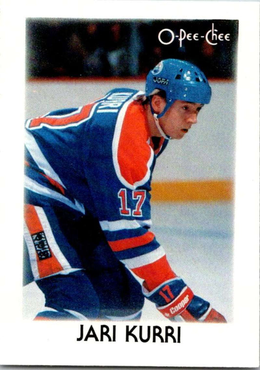 1987-88 O-Pee-Chee Minis #21 Jari Kurri Oilers NHL 05410