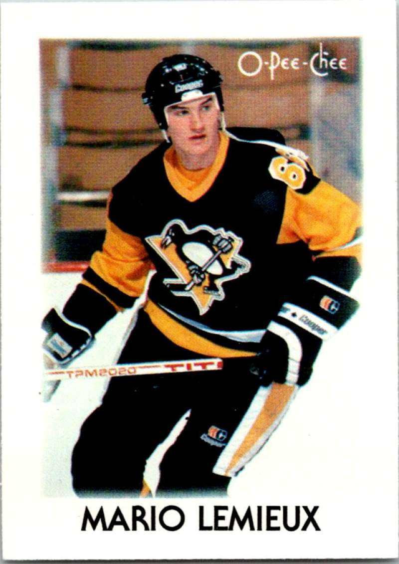 1987-88 O-Pee-Chee Minis #23 Mario Lemieux Penguins NHL 05412