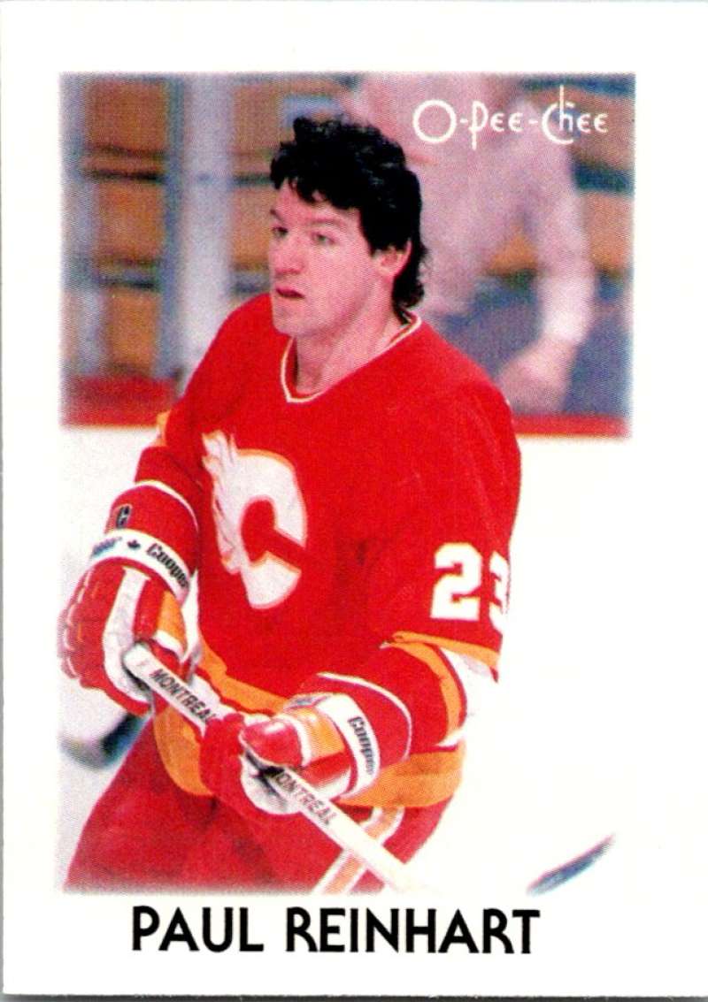 1987-88 O-Pee-Chee Minis #34 Paul Reinhart Flames NHL 05423