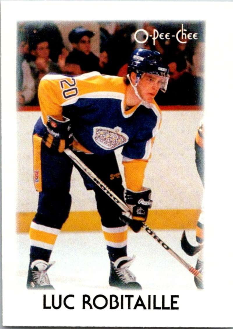 1987-88 O-Pee-Chee Minis #35 Luc Robitaille Kings NHL 05424 Image 1