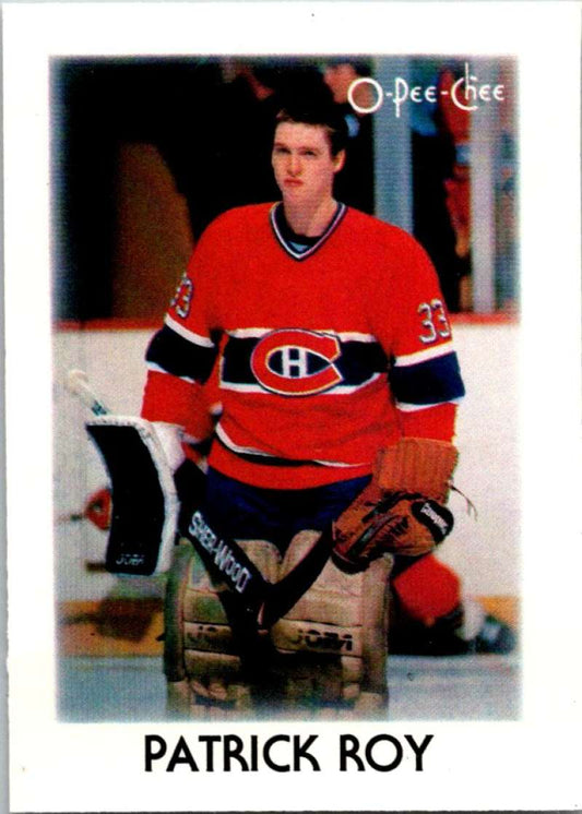 1987-88 O-Pee-Chee Minis #36 Patrick Roy Canadiens NHL 05425 Image 1