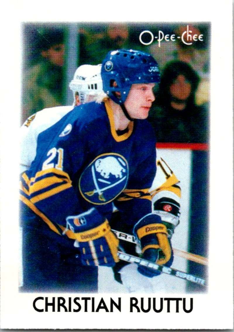 1987-88 O-Pee-Chee Minis #37 Christian Ruuttu Sabres NHL 05426 Image 1