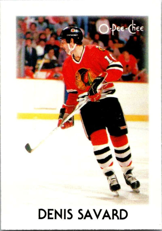 1987-88 O-Pee-Chee Minis #39 Denis Savard Blackhawks NHL 05428 Image 1