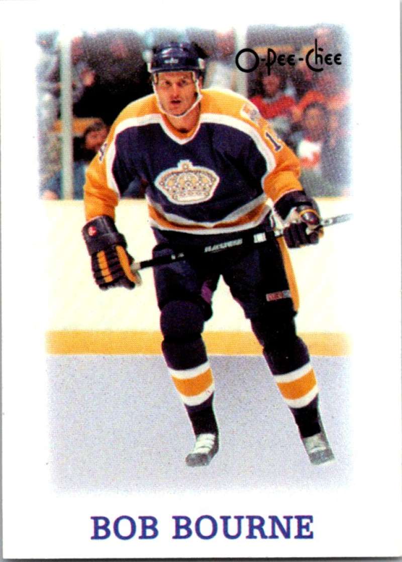 1988-89 O-Pee-Chee Minis #2 Bob Bourne Kings NHL 04729 Image 1