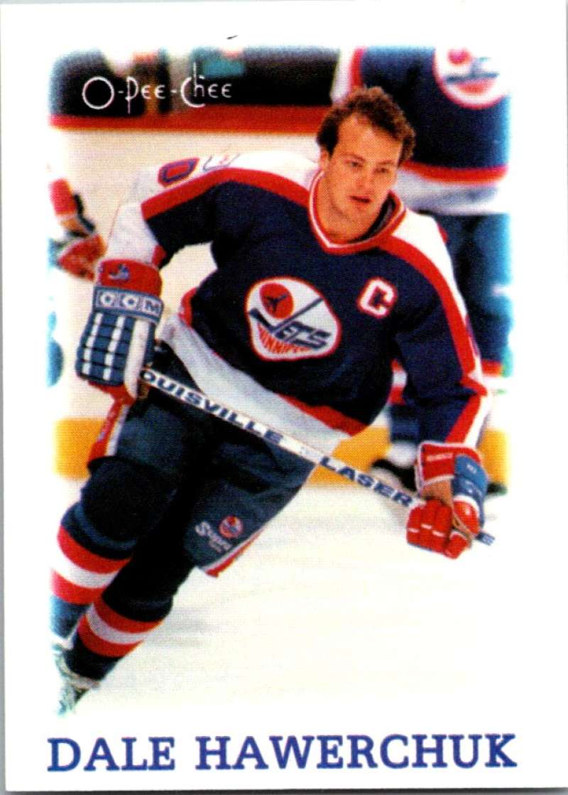 1988-89 O-Pee-Chee Minis #12 Dale Hawerchuk Winn Jets NHL 04739
