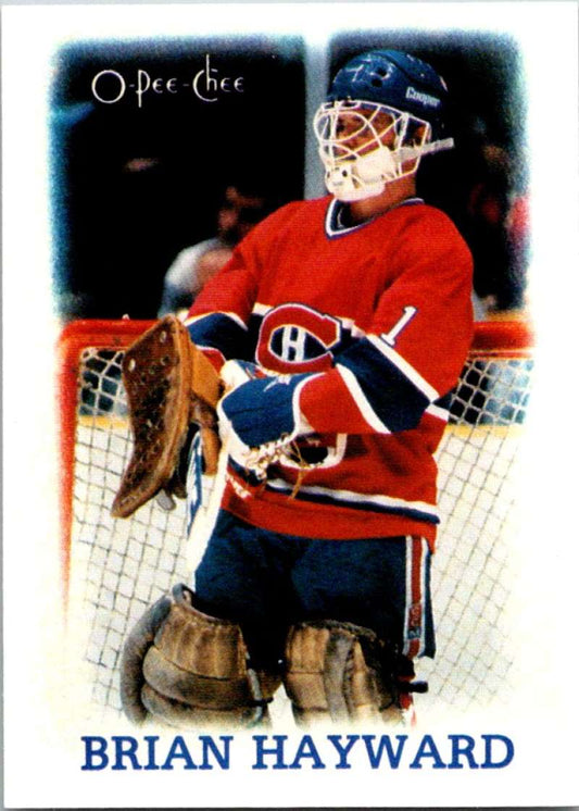 1988-89 O-Pee-Chee Minis #13 Brian Hayward Canadiens NHL 04740