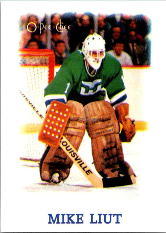 1988-89 O-Pee-Chee Minis #20 Mike Liut Whalers NHL 04747 Image 1