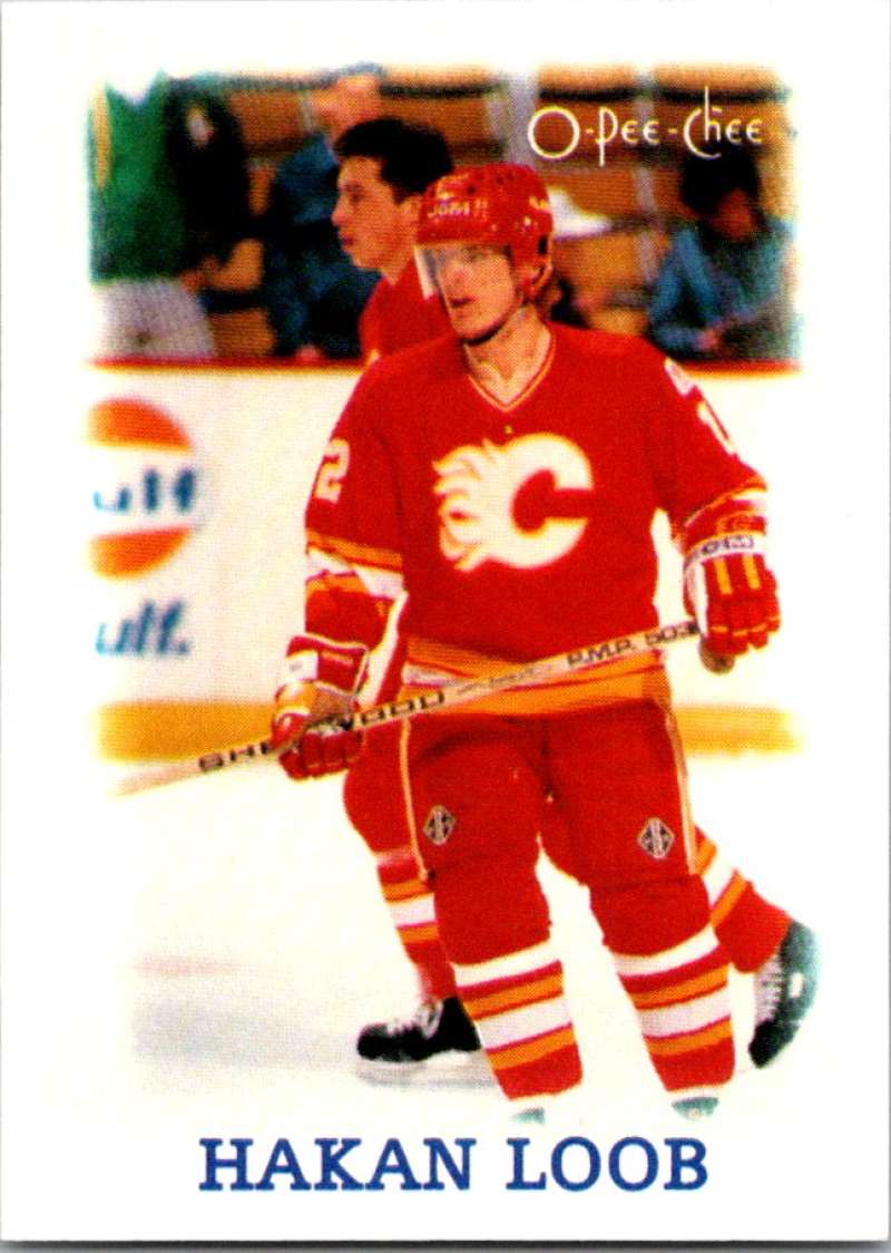 1988-89 O-Pee-Chee Minis #21 Hakan Loob Flames NHL 04748