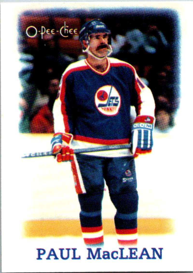 1988-89 O-Pee-Chee Minis #23 Paul MacLean Winn Jets NHL 05432