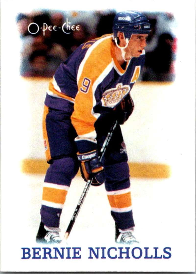 1988-89 O-Pee-Chee Minis #28 Bernie Nicholls Kings NHL 05437 Image 1