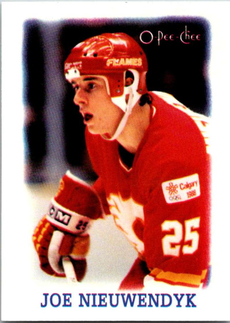 1988-89 O-Pee-Chee Minis #29 Joe Nieuwendyk Flames NHL 05438 Image 1