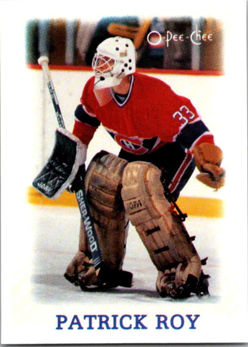 1988-89 O-Pee-Chee Minis #33 Patrick Roy Canadiens NHL 05442