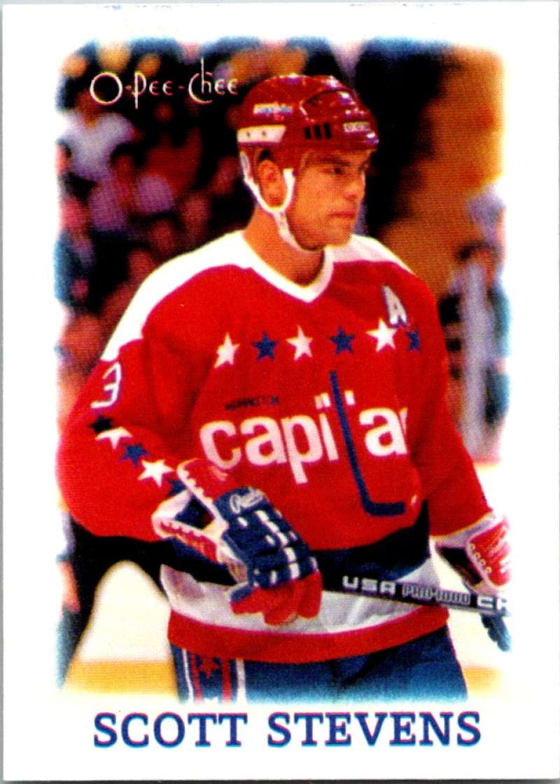1988-89 O-Pee-Chee Minis #39 Scott Stevens Capitals NHL 05448