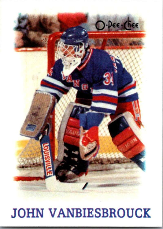 1988-89 O-Pee-Chee Minis #42 John Vanbiesbrouck NY Rangers NHL 06690 Image 1
