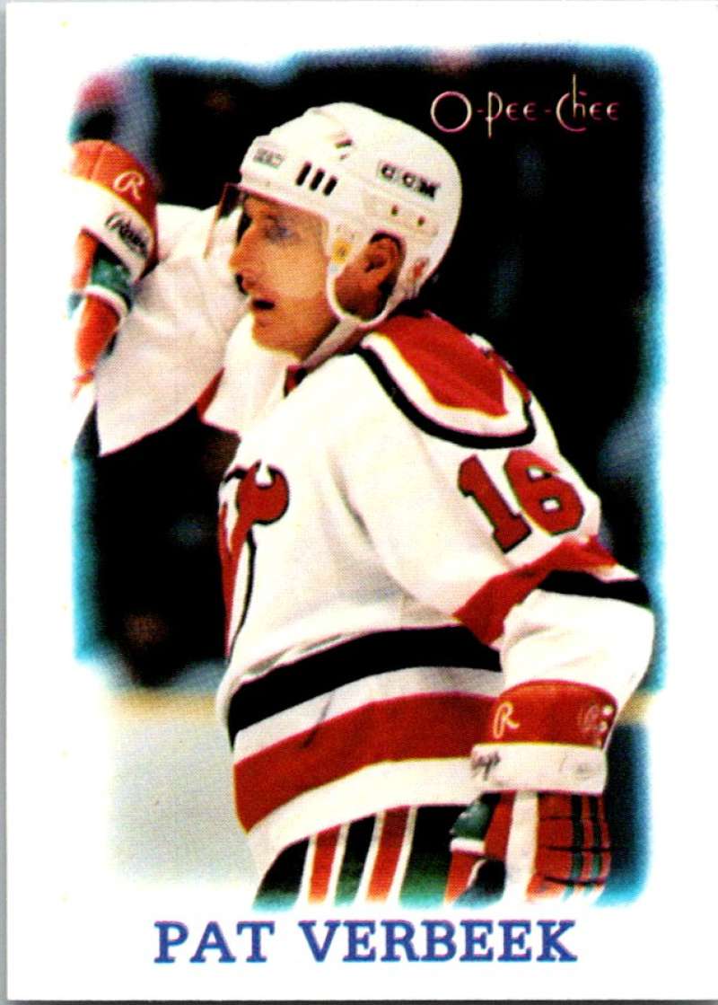 1988-89 O-Pee-Chee Minis #43 Pat Verbeek NJ Devils NHL 06691 Image 1