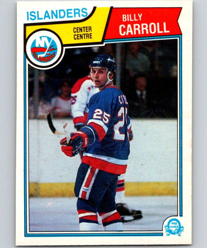 1983-84 O-Pee-Chee #5 Billy Carroll RC Rookie NY Islanders NHL Hockey