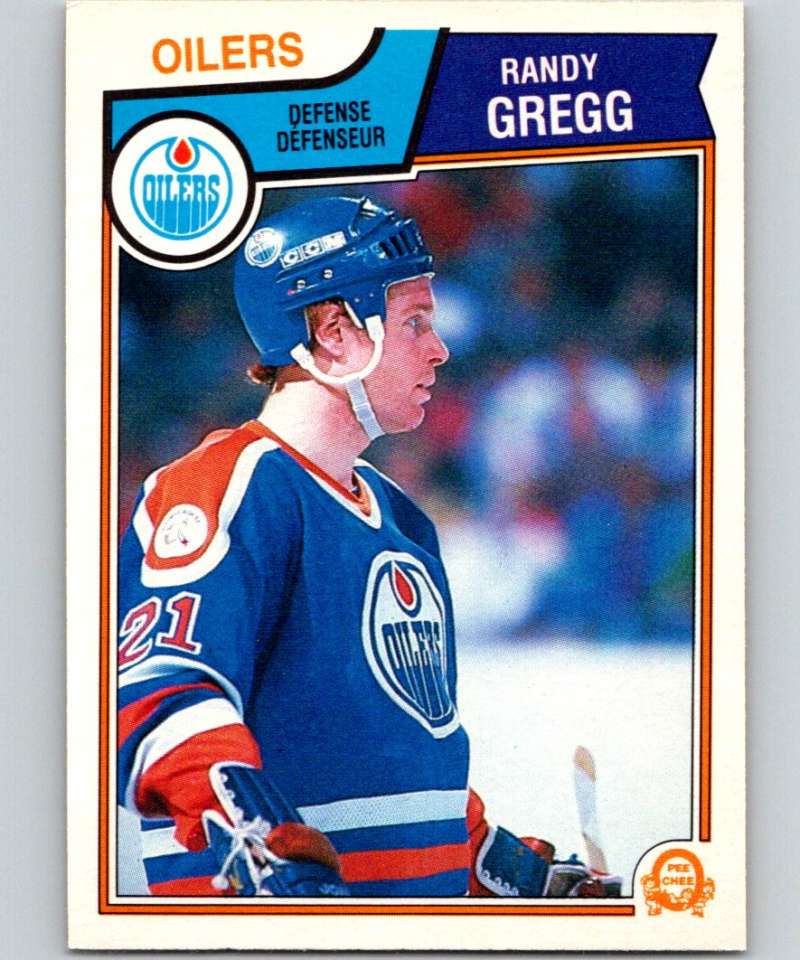 1983-84 O-Pee-Chee #28 Randy Gregg RC Rookie Oilers NHL Hockey